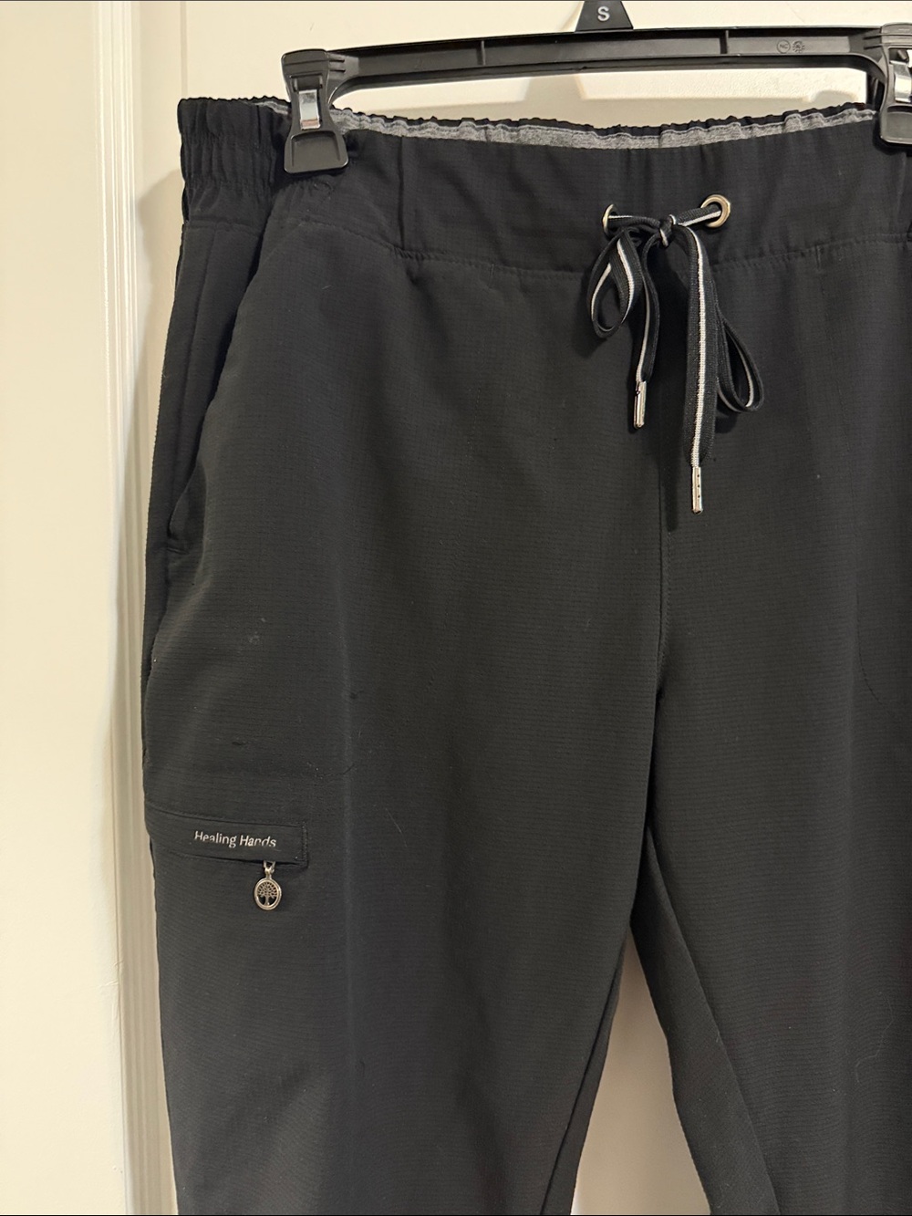 healing hands Black Drawstring Jogger Pants - Picture 2 of 4
